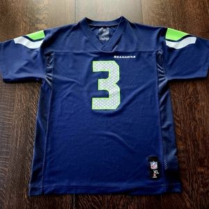 Seattle Seahawks 🏈 Wilson 3 Football NFL Jersey Youth Size XL EUC $22
